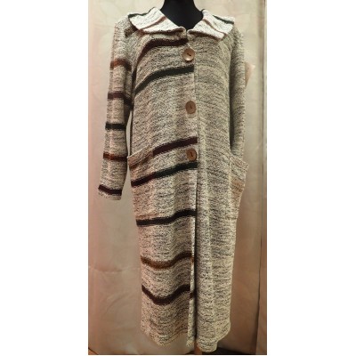 Dlhý pletený kabát